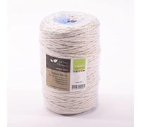 Vaessen creative Ficelle, Blanche, 2 mm x 150 m, Fil à Macramé en Coton Mélangé Jardin, l’enfilage de Perles, la Décoration Bohème Chic, la Création de Bracelets d'amitié et des projets DIY