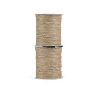 Vaessen Creative Ficelle Jute - 2 Pièces de 1 mm x 200 m - Corde Naturelle pour Jardinage, Emballages Cadeaux et Décoration Mariage Bohème