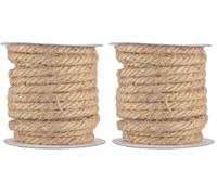 Vaessen Creative Ficelle Jute 8 mm x 10 m - Corde Naturelle Fine pour Jardinage, Extérieur, Emballages Cadeaux et Décoration Mariage Bohème (Lot de 2)