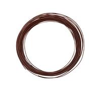 Vaessen Creative Fil Aluminium 15 m x 0,8 mm - Fil Métallique Brown (Marron) - Fil de Fer Souple pour Loisirs Créatifs, Perlage et Fabrication de Bijoux