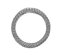 Vaessen Creative Fil Aluminium Ciselé 30 m x 2 mm - Fil Métallique Anthracite (Gris) - Fil de Fer Souple pour Loisirs Créatifs, Perlage et Fabrication de Bijoux