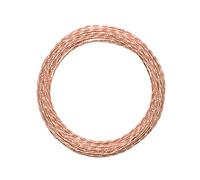 Vaessen Creative Fil Aluminium Ciselé 30 m x 2 mm - Fil Métallique Orange Copper (Orange) - Fil de Fer Souple pour Loisirs Créatifs, Perlage et Fabrication de Bijoux