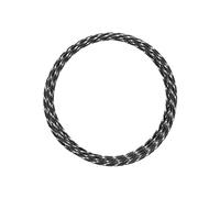 Vaessen Creative Fil Aluminium Ciselé 5 m x 2 mm - Fil Métallique Black (Noir) - Fil de Fer Souple pour Loisirs Créatifs, Perlage et Fabrication de Bijoux