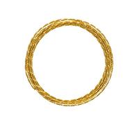 Vaessen Creative Fil Aluminium Ciselé 5 m x 2 mm - Fil Métallique Gold (Doré) - Fil de Fer Souple pour Loisirs Créatifs, Perlage et Fabrication de Bijoux
