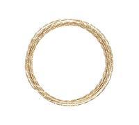 Vaessen Creative Fil Aluminium Ciselé 5 m x 2 mm - Fil Métallique Light Gold (Doré) - Fil de Fer Souple pour Loisirs Créatifs, Perlage et Fabrication de Bijoux