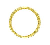 Vaessen Creative Fil Aluminium Ciselé 5 m x 2 mm - Fil Métallique Sunny Yellow (Jaune) - Fil de Fer Souple pour Loisirs Créatifs, Perlage et Fabrication de Bijoux