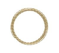 Vaessen Creative Fil Aluminium Ciselé - Doré - 5 m x 2 mm - Souple - Pearl - pour Loisirs Créatifs, Perlage et Bijoux