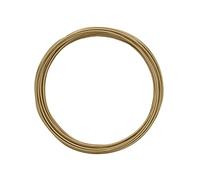 Vaessen Creative Fil Aluminium - Doré - 5 m x 1,5 mm - Souple - Pearl - pour Loisirs Créatifs, Perlage et Bijoux