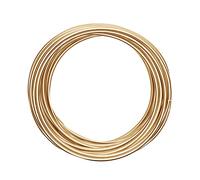 Vaessen Creative Fil Aluminium 10 m x 4 mm - Fil Métallique Light Gold (Doré) - Fil de Fer Souple pour Loisirs Créatifs, Perlage et Fabrication de Bijoux