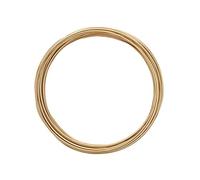 Vaessen Creative Fil Aluminium - Doré Clair - 5 m x 1,5 mm - Souple - pour Loisirs Créatifs, Perlage et Bijoux