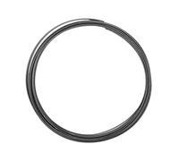 Vaessen Creative Fil Aluminium Plat 2,5 m x 1 mm x 1 cm - Fil Métallique Anthracite (Gris) - Fil de Fer Souple pour Loisirs Créatifs, Perlage et Fabrication de Bijoux