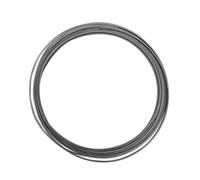 Vaessen Creative Fil Aluminium Plat 5 m x 1 mm x 3,5 mm - Fil Métallique Anthracite (Gris) - Fil de Fer Souple pour Loisirs Créatifs, Perlage et Fabrication de Bijoux