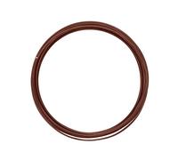 Vaessen Creative Fil Aluminium Strié Rond - Marron - 5 m x 2 mm - Souple - Chocolate - pour Loisirs Créatifs, Perlage et Bijoux