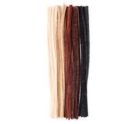 Vaessen Creative Fil Chenille - 50 pcs - 6 mm / 30 cm - Marron - Cure-pipes - Fil de Fer Souple pour Bracelets et Loisirs Créatifs
