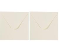 Vaessen Creative Florence Enveloppes, Petit Carré, Ivoire, pour Cartes, Ensemble de 25, Cartes Assorties Disponibles (Lot de 2)