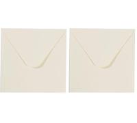 Vaessen Creative Florence Enveloppes, Petit Carré, Ivoire, pour Cartes, Ensemble de 5, Cartes Assorties Disponibles (Lot de 2)