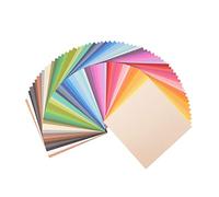 Vaessen creative Florence Papier Cartonné, 60 Couleurs, 216g, 12.5 x 12.5 cm, 60 Feuilles, Surface Texturée, pour Peindre, Scrapbooking et Plus
