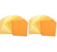 Vaessen creative Florence Papier Cartonné, Couleurs Jaunes, 216g, 12,5 x 12,5 cm, 24 Feuilles, Surface Texturée, pour Peindre, Scrapbooking et Plus (Lot de 2)