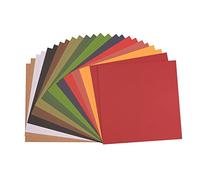 Vaessen Creative Florence Papier Cartonné, Couleurs Noël, 216g, 30.5 x 30.5 cm, 24 Feuilles, Surface Texturée, pour Peindre, Scrapbooking et plus