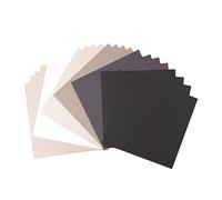 vaessen creative Florence Papier Cartonné Rugueux - 15,2 x 15,2 cm - Noir - 24 Feuilles - 216 g/m² - pour Scrapbooking, Carterie, Perforation et Faire Part de Mariage
