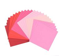 vaessen creative Florence Papier Cartonné Rugueux - 15,2 x 15,2 cm - Rose - 24 Feuilles - 216 g/m² - pour Scrapbooking, Carterie, Perforation et Faire Part de Mariage