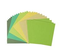 Florence Papier Cartonné Rugueux - 15,2 x 15,2 cm - Vert - 24 Feuilles - 216 g/m² - pour Scrapbooking, Carterie, Perforation et Faire Part de Mariage