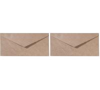 Vaessen Creative Grandes Florence Enveloppes Rectangulaires, Marron Kraft, pour Cartes, Ensemble de 25, Cartes Assorties Disponibles (Lot de 2)