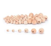 Vaessen creative Kit Bois, Non traitées, 525 pièces, Perles Rondes pour Les Loisirs Créatifs, Décorations Artisanales, Bijoux et Plus Encore, Holz, divers, Set