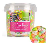 Vaessen Creative Kit Perles à Repasser Phosphorescentes de 5 mm - 6000 Pcs en 10 Couleurs Néon - pour Bijoux, Décorations, DIY et Loisirs Créatifs