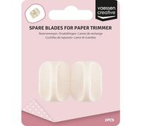 Vaessen Creative Lames de Rechange pour Coupe-Papier - 2 Pcs pour Découpe Précise - pour Massicot Pliage et Coupe - Facile à Remplacer, Weiß
