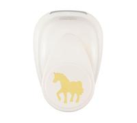Vaessen Creative Licorne-2,5 x 2,5 cm-Perforatrice Forme pour Papier-Matériel Scrapbooking pour Loisirs Créatifs, DIY et Cartes, Or-Blanc