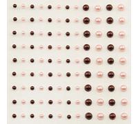 Vaessen Creative Lot de 108 perles adhésives 3 + 5 mm Grenadine