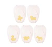 Vaessen Creative Lot Perforatrices 5 pcs-Animaux de Ferme de 2,5 x 2 cm-Matériel Scrapbooking pour Papier & Loisirs Créatifs, Or-Blanc, Set de 5 Pièces