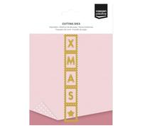 Vaessen Creative Matrices de Découpe-Bande de Timbres-6 Pcs de 8 x 1,3 cm à 2,4 x 14,8 cm-Scrapbooking Matériel et Accessoires pour Noël-Cutting Dies pour Cartes, Or, Divers