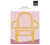Vaessen Creative Matrices de Découpe-Boîte de Présentation de 8 x 3 x 3 cm-10 Pcs de 2,5 x 3,5 cm à 15 x 9,3 cm-Scrapbooking Matériel et Accessoires pour Noël-Cutting Dies pour Cartes, Or, Divers