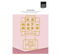 Vaessen Creative Matrices de Découpe-Boîte pour Calendrier de l'Avent-14 Pcs de 1 x 1,2 cm à 9 x 15 cm-Scrapbooking Matériel et Accessoires pour Noël-Cutting Dies pour Cartes, Or, Divers