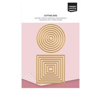 Vaessen Creative Matrices de Découpe - Cercles & Carrés - 14 Pcs de 1 x 1 cm à 7 x 7 cm - Cutting Dies pour Mini Machine - Scrapbooking Matériel et Accessoires pour Loisirs Créatifs & Cartes
