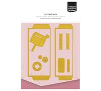 Vaessen Creative Matrices de Découpe et de Gaufrage-Boîtes aux Lettres-13 Pcs de 0,8 x 0,8 cm à 5 x 12 cm-Scrapbooking Matériel et Accessoires pour Noël-Cutting Dies pour Cartes, Or, Divers
