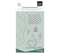 Vaessen Creative Matrices de Découpe et de Gaufrage - Nid d'Abeille, Cœur & Plus (Zoom) - 6 Cutting Dies - Scrapbooking Matériel et Accessoires pour Cartes