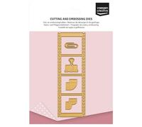 Vaessen Creative Matrices de Découpe et Gaufrage - Bande de Film Vintage - 5 Pcs de 2 x 2 cm à 4,5 x 14 cm - Cutting Dies pour Mini Machine - Scrapbooking Matériel et Accessoires pour Cartes