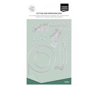 Vaessen creative Matrices de Découpe et Gaufrage-Décorations de Noël-15 Pcs de 5 mm à 8 cm-Scrapbooking Matériel et Accessoires-Cutting Dies pour Cartes, Argent, 11x15cm