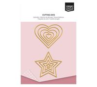 Vaessen Creative Matrices de Découpe - Étoiles & Cœurs - 10 Pcs de 1 x 1 cm à 6 x 7 cm - Cutting Dies pour Mini Machine - Scrapbooking Matériel et Accessoires pour Loisirs Créatifs & Cartes