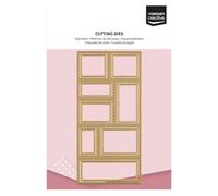 Vaessen Creative Matrices de Découpe-Timbres-9 Pcs de 1,7 x 2,9 cm à 7,2 x 15 cm-Cutting Dies pour Mini Machine-Scrapbooking Matériel et Accessoires pour Loisirs Créatifs & Cartes, Or, Set de 9 Pièces