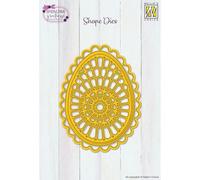Vaessen Creative Nellie's Choice Matrice de Découpe Œuf de Pâques-3 Pcs de 7 x 10 cm à 8,5 x 11,5 cm Matériel-Cutting Dies pour Scrapbooking Accessoires, Cartes et Décorations, Jaune, Taille unique