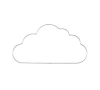 Vaessen Creative Nuage en Métal - Ø 33 cm - Cerceau Argenté | Épaisseur de 3 mm, Pour attrape-rêve, broderie, décoration, art mural, macramé & DIY