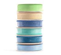 Vaessen Creative Organza Lot de 6 couleurs 6 mm x 2 m Bleu bébé