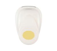 Vaessen Creative Ovale Festonné-2,5 x 1,7 cm-Perforatrice Forme pour Papier-Matériel Scrapbooking pour Loisirs Créatifs, DIY et Cartes, Or-Blanc