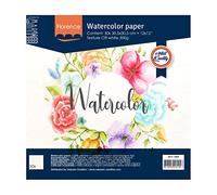 Vaessen Creative Papier Aquarelle Florence 30,5 x 30,5 cm, Ivoire, 300 GSM, Qualité d'artiste, Surface Texturée, 50 Feuilles pour Peindre, Handlettering, Projets d'art et Plus, 30, 5 x 30, 5 cm