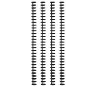 Vaessen Creative Peignes de Reliure à Clic 12 mm Noir - 4 pcs pour la Relieuse Bind Easy - pour Relier Dossier, Document, Albums et Journaux - Réutilisable