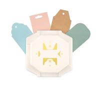 Vaessen Creative Perforatrice 4-en-1-Étiquettes Classiques-Matériel Scrapbooking pour Papier, Journaling, Cartes et Décorations, Ivoire, Taille Unique